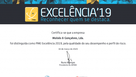 Certificado PME Excelencia IAPMEI