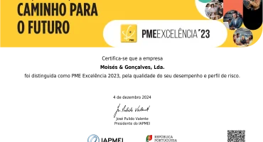 diploma_excelencia Moisés & Gonçalves também é PME Excelência 2023